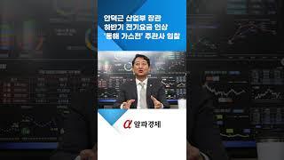 [알파경제TV] 안덕근 산업부 장관 "하반기 전기요금 인상…내달 `동해 가스전` 주관사 입찰"