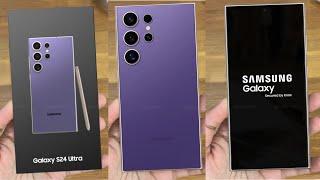 Samsung Galaxy S24 Ultra Unboxing and First Look - Titanium Violet!