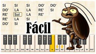 COMO TOCAR La Cucaracha    Tutorial para Piano y Melodica con Notas | FACIL | Teclado | Easy