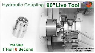 Hydraulic Coupling, 90" Live Tool | RealTech CNC Machine VD-184