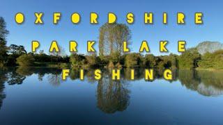 Fishing a beautiful park lake near Oxford