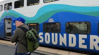 SOUNDER TRAIN ASMR SEATTLE TO LAKEWOOD I SOUTHBOUND TRAIN SPOTTING  I @MALLUSEATTLE   MARCH 2023