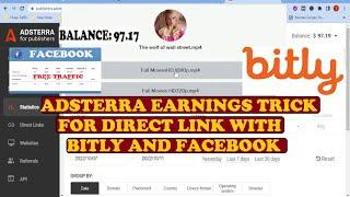 Daily $100 Adsterra earning trick with Direct Link and Facebook with this Link Cloaking