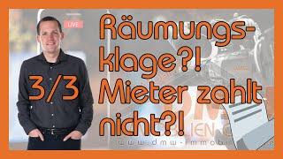 Räumungsklage bei Mietschuldnern?! Teil 3/3 - immo-info #143