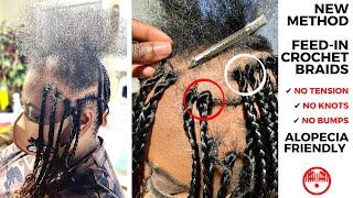 Alopecia Edition: NO TENSION Feed-in Crochet Braids  NEXT BEST TECHNIQUE To Individual Crochet