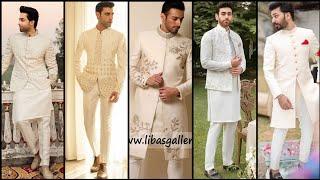 Nikkah Dresses For Groom 2024 | Latest Pakistani Nikkah Dresses For Boys | Men's Wedding Outfits