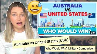 New Zealand Girl Reacts to AUSTRALIA VS UNITED STATES | WHO WOULD WIN? - A Military Comparison