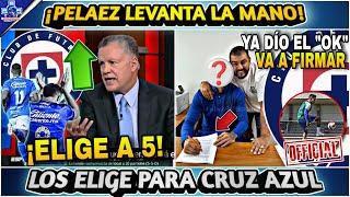 ¡PELAEZ YA LOS ELIGIÓ! LOS 5 JUGADORES SON INCREIBLES - JUGADOR DA EL OK PARA FIRMAR CON CRUZ AZUL