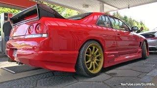 Nissan Skyline GT-R R33 V-Spec + Toyota Supra - Sound!