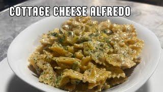 Quick Cottage Cheese Alfredo Pasta Recipe | High Protein