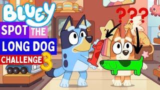  BLUEY - Spot the Long Dog Challenge 3‼️ | Disney Jr | ABC Kids