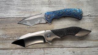 Frank Fischer Mini Fury VS Battle Custom Knives Comparison