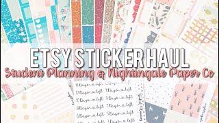 Etsy Sticker Haul | Student Planning & Nightingale Paper Co