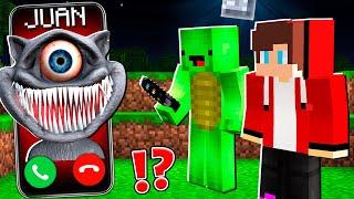 Creepy Talking JUAN vs JJ and MIKEY CALLING at 3:00am ! - in Minecraft Maizen