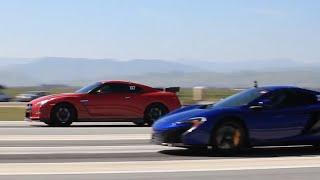 Nissan GT-R races a McLaren 650S at Shift-S3ctor Coalinga 2016