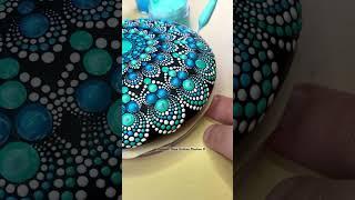 Negative Space on Dot mandala rock painting #art #satisfying #artist #craft #viral #painting #dotart