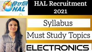 HAL Design Engineer Trainee Recruitment 2021| Syllabus and Must Study Topics for Electronics