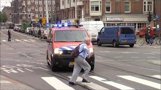 (Bijna aanrijding!) Prio 1 Brandweer Amsterdam Autospuit Nico (Tijdens KBF) & Hendrik + OVD Noord