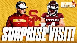 USC Trojans MAJOR Flip Target on Campus!! | 5-Star Texas A&M QB Surprise Visit