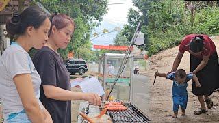 Tam went to town to work, and her stepmother helped Tam take care of baby Binh.