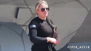 Most Beautiful Lady F-16 Pilot! Aimee "Rebel" Fiedler - 2023 USAF F-16 Viper Demo - MCAS Miramar