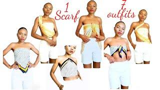 DIY:  Turn a Scarf to Multiple Tops #shorts  #viralhack #fashionhacks