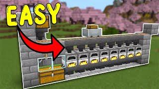 The EASIEST SUPER SMELTER In Minecraft Bedrock 1.21!