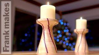 Woodturning Segmented Candle Stands