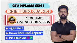 ENGINEERING GRAPHICS MOST IMP | DIPLOMA SEM 1 IMP | E.G. IMP DRAWING AND THEORY | GTU SEM 1 NEW