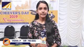 GATE 2019 Topper's Talk| Manifold 2019 GATE topper-Veena | No:1 GATE coaching Institute