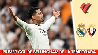 GOL DE BELLINGHAM con asistencia del debutante para el 2-0 del REAL MADRID vs Osasuna | La Liga