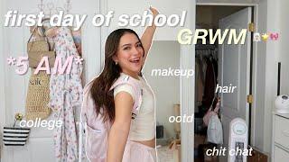 get ready with me for the FIRST DAY OF SCHOOL *college* 