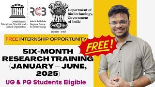 Free Internship at Regional Centre for Biotechnology | Jan 2025: How to Apply & Benefits