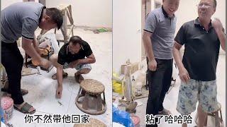 小陈的老挝媳妇儿 李哥和老爸房子遇螳螂 吓坏了