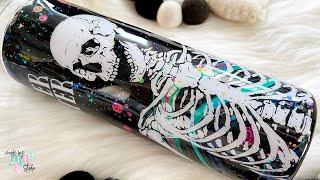 Neon Halloween Skeleton Tumbler Tutorial