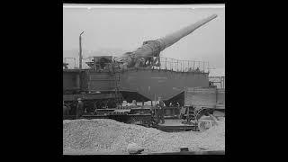 German K 12 and K 5 railway guns in action