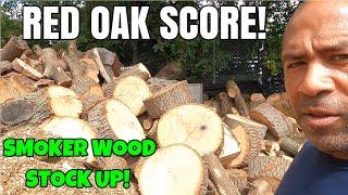 RED OAK SCORE AT THE TREE SERVICE #FIREWOOD