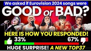 TOP 37: This is How You Responded When We Asked If Each Eurovision 2024 Song was GOOD or BAD!