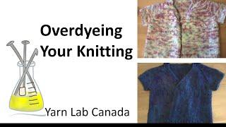 Overdyeing your Knitting with Food Coloring