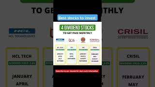 Best stocks to invest for dividend income #shorts #beststocks #nifty #portfolio #sharemarket