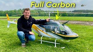 Stunning XXL RC Bell 206 Jet-Ranger full carbon from Heiko Fischer | fantastic flight Demo!