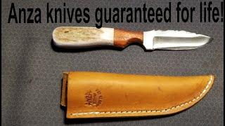 ANZA Knife Guaranteed for life!