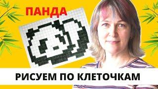 как нарисовать панду по клеточкам/Инна Ягунова