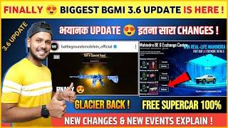 BIGGEST UPDATE  M4 Glacier Back | Bgmi 3.6 Update is Here | Bgmi New Event | Bgmi New Update