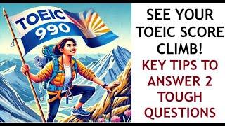 LET'S QUICKLY IMPROVE OUR TOEIC SCORE & OVERALL ENGLISH: KEY TIPS TO ANSWER 2 HARD QUESTIONS #TOEIC