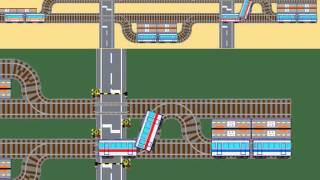 SG Railroad SS - Train position based on two shafts of each car.