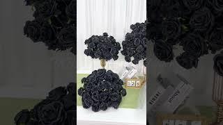 FB278 Black Artificial Silk Wedding Flower Balloon | Halloween Decoration #wedding #event