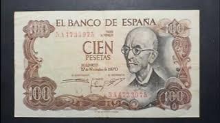 CIEN PESETAS Banknote WORTH? 100 PESETAS Banknote