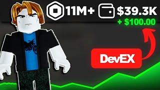 Converting $11,000,000 Robux to REAL LIFE MONEY As a Small Developer (Roblox DevEx)