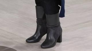 C. Wonder Leather and Suede Mid-Calf Slouch Boots - Amanda on QVC